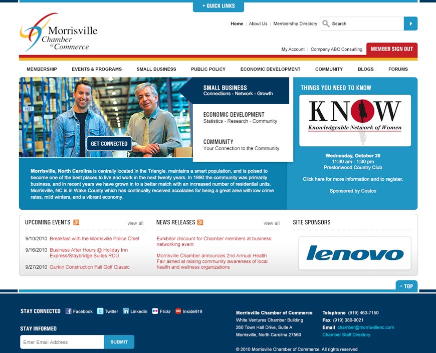Morrisville Chamber Websiteg
