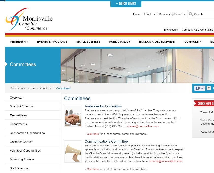 Morrisville Chamber Website